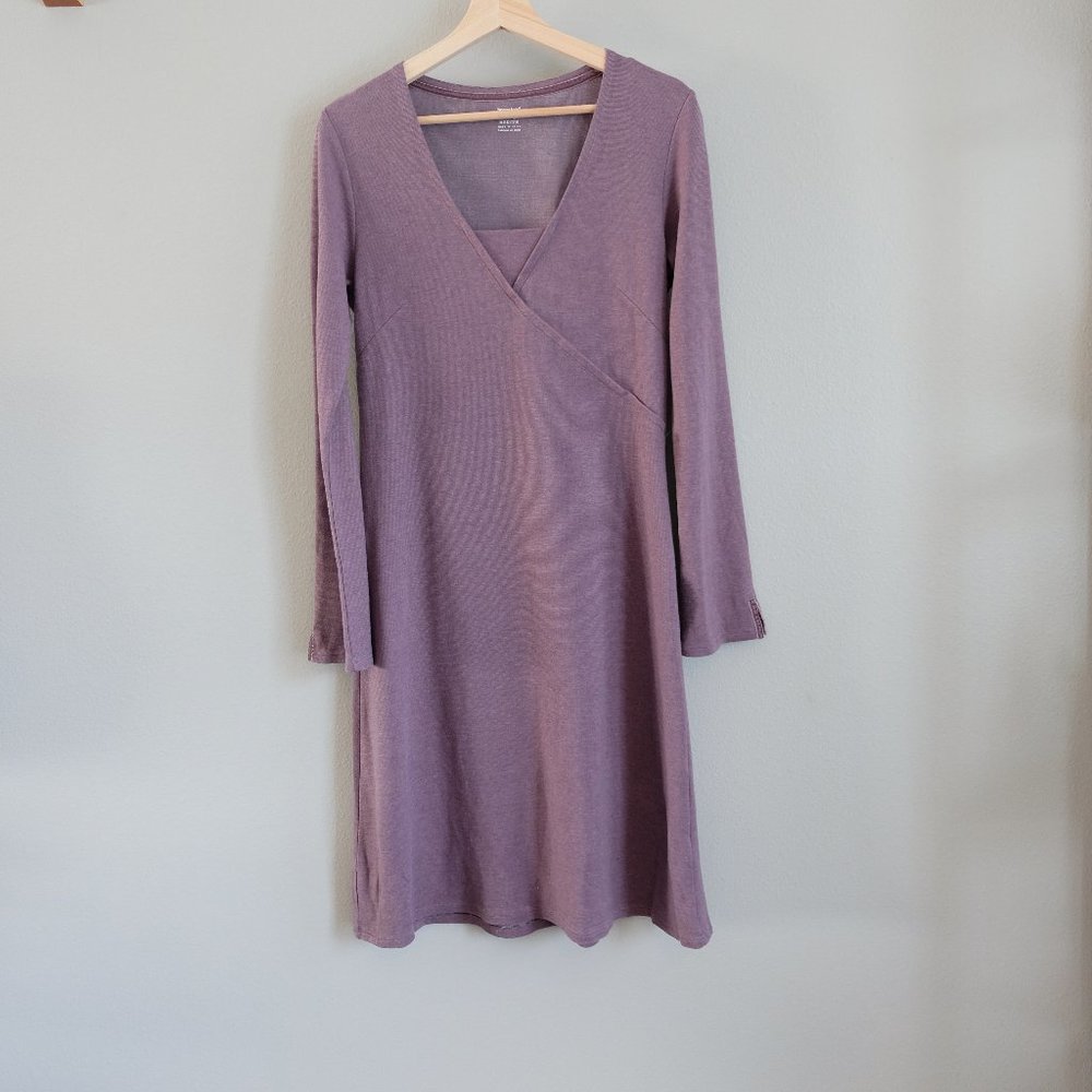 Horny Toad Tomboy Faux Wrap Dress in Mauve